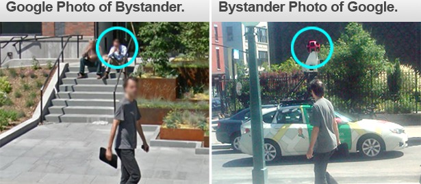 Google Maps bystander