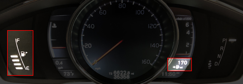 2016 XC60 Gas Mileage Readout